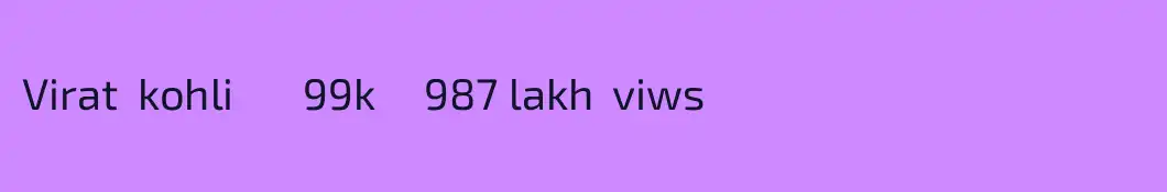 Virat  kohli       99k     987 lakh  viws        